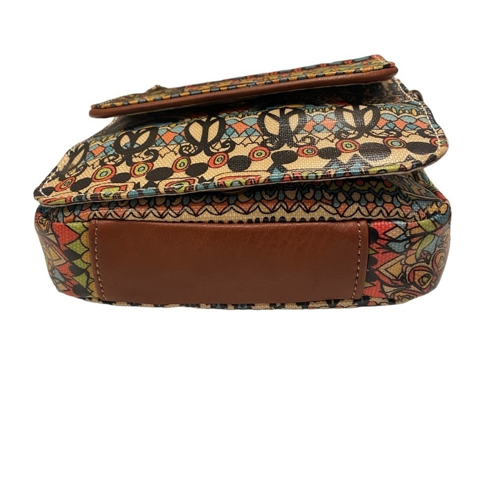 Sakroots Boho Festival Coated Canvas Small Flap Messenger Crossbody Bag Purse - Picture 8 of 16